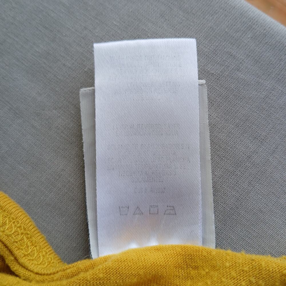 Ransom Vintage Y2K Tunic Tee Blouse L mustard yellow grey paisley graphic print - Picture 10 of 12